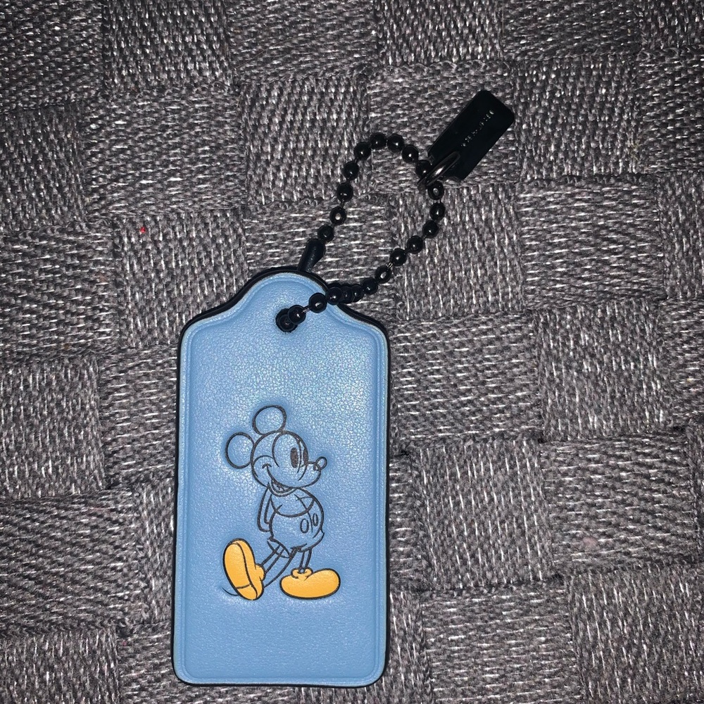Coach Blue Mickey Mouse Luggage Tag